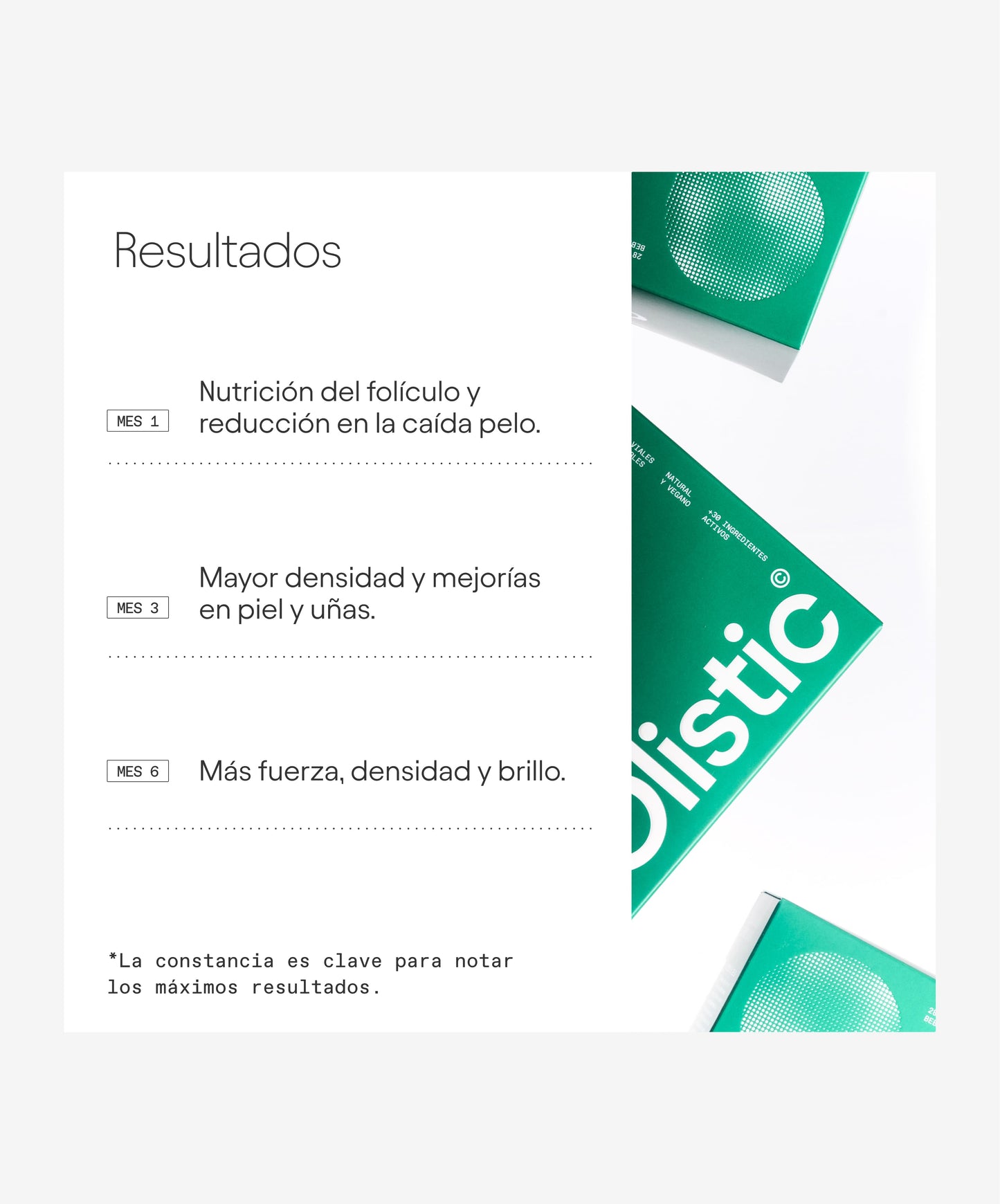 Resultados - Olistic Men tratamiento anticaída capilar