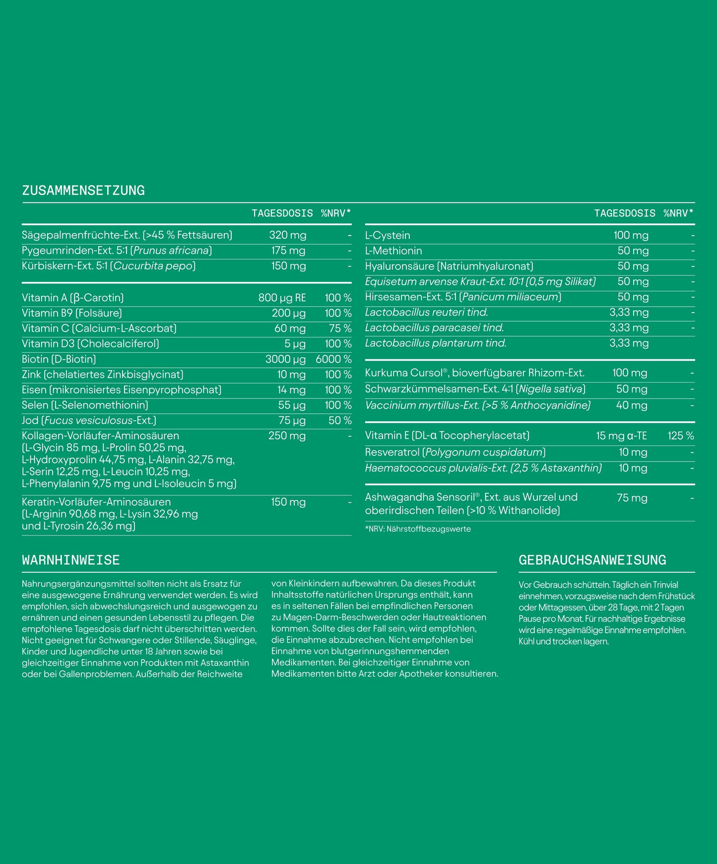 ZUSAMMENSETZUNG - Olistic Men