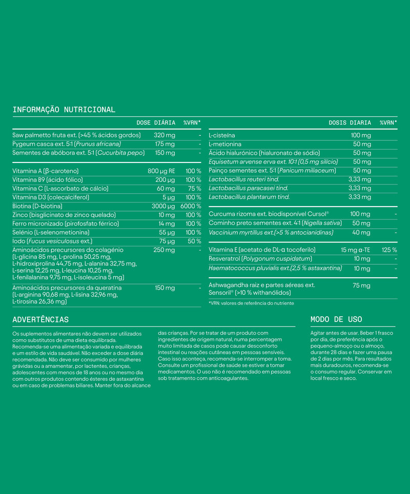 Informaçao nutricional - Olistic Men 14