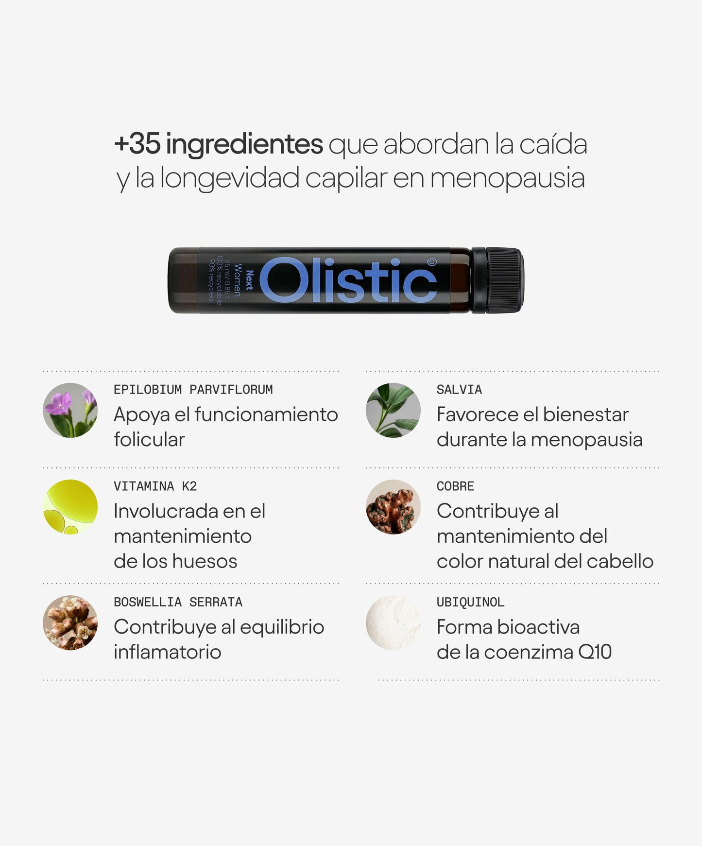 Ingredientes naturales - Olistic Women Next